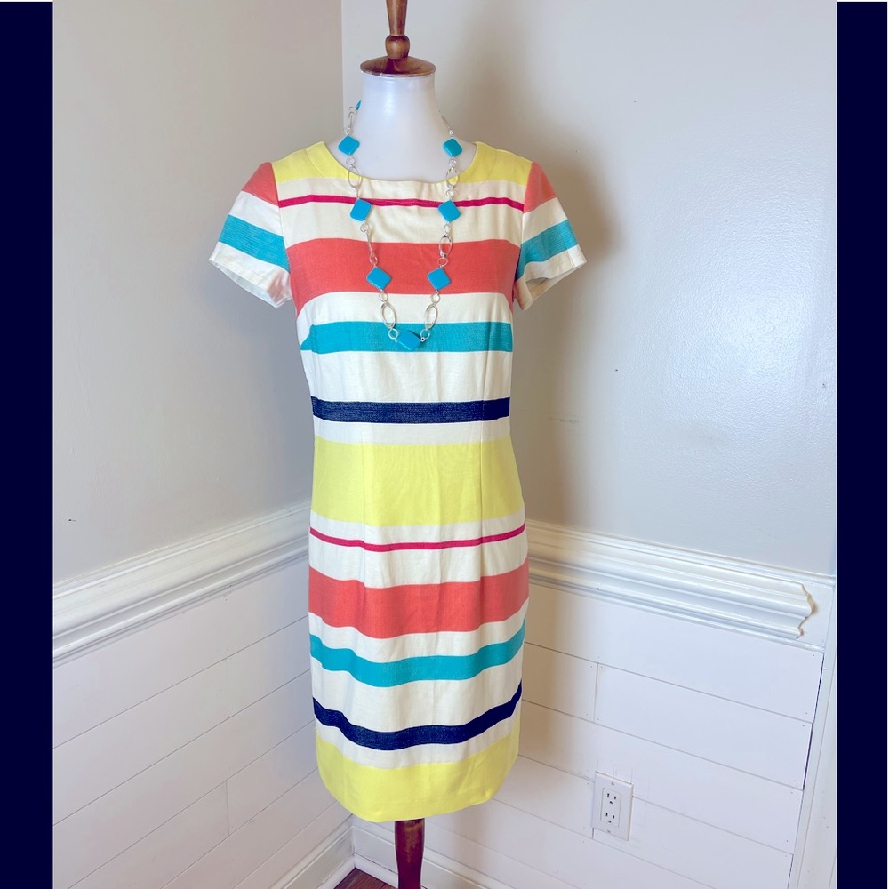 Tommy Hilfiger Textured Striped Dress 2 FREE SHIP